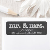 Chalkboard Mr & Mrs Retouradreslabels Etiket (Insitu)