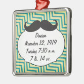 Chalkboard Mr. Yellow and Green Zigzag Chevron Metalen Ornament (Links)