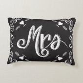 Chalkboard Mrs. 2nd Wedding Jubileum Accent Kussen (Achterkant)