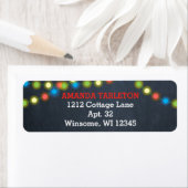 Chalkboard Multi Lights Rood Gepersonaliseerd Etiket (Insitu)