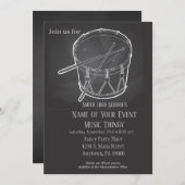 Chalkboard Music Concert Overweging Kaart (Voorkant / Achterkant)