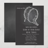 Chalkboard Music Concert Overweging Uitnodiging (Voorkant / Achterkant)