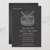 Chalkboard Music Concert Overweging Uitnodiging (Voorkant / Achterkant)