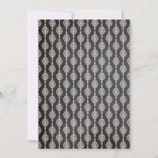 Chalkboard Mustache en Lips  Chic Wedding Kaart (Achterkant)