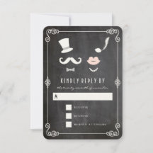 Chalkboard Mustache en Lips  Chic Wedding