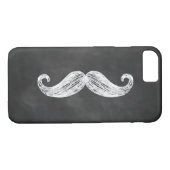 Chalkboard Mustache iPhone 7 Hoesje (Achterkant (Horizontaal))