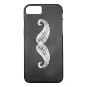 Chalkboard Mustache iPhone 7 Hoesje (Achterkant)