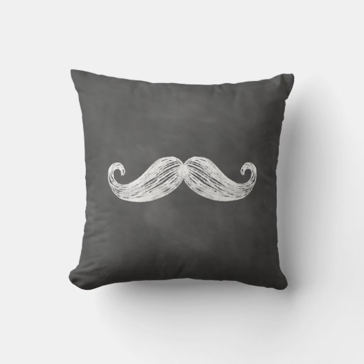 Chalkboard Mustache Outdoor Pillow Buitenkussen (Voorkant)