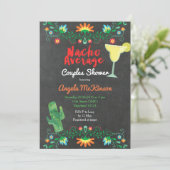 Chalkboard Nacho Gemiddelde paar Douche Bloemen Kaart (Staand voorkant)