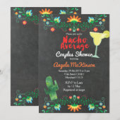 Chalkboard Nacho Gemiddelde paar Douche Bloemen Kaart (Voorkant / Achterkant)