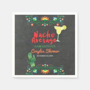 Chalkboard Nacho Gemiddelde paar Douche Bloemen Servet