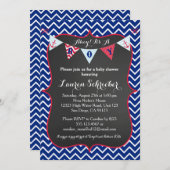 Chalkboard Nautical Baby Boy Shower Uitnodiging (Voorkant / Achterkant)