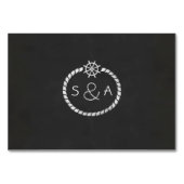 Chalkboard Nautical Wedding Seating Place Card Kaart (Achterkant)