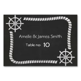 Chalkboard Nautical Wedding Seating Place Card Kaart