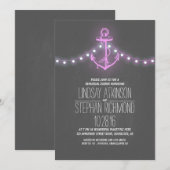 Chalkboard nautische repetitie diner uitnodiging (Voorkant / Achterkant)