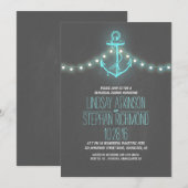 Chalkboard nautische repetitie diner uitnodiging (Voorkant / Achterkant)