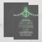 Chalkboard nautische repetitie diner uitnodiging (Voorkant / Achterkant)