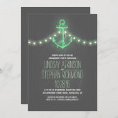 Chalkboard nautische verlovingsfeest uitnodiging (Voorkant / Achterkant)