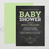  Chalkboard neutraal geslacht Baby shower Kaart (Voorkant / Achterkant)