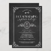 Chalkboard New Home Housewarming Party Kaart (Voorkant / Achterkant)