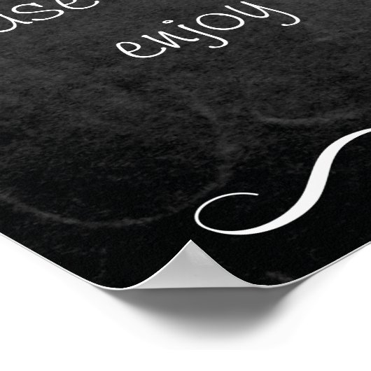 Chalkboard niet-plugged bruiloft poster (Hoek)