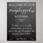 Chalkboard niet-plugged bruiloft poster (Voorkant)