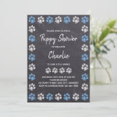 Chalkboard nieuwe Pet Dog Puppy Shower Kaart (Staand voorkant)