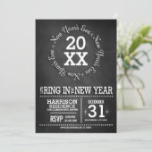 Chalkboard nieuwjaarsfeest kaart (Staand voorkant)