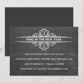 Chalkboard nieuwjaarsinvintonatie kaart (Voorkant / Achterkant)