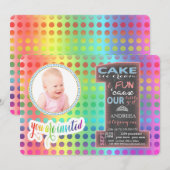 Chalkboard nummer 1 Foto GIRL 1e verjaardag Kaart (Voorkant / Achterkant)