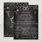 Chalkboard Nurse Afstuderen Kaart (Voorkant / Achterkant)