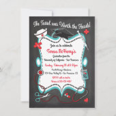 Chalkboard Nurse Medical Afstuderen Invitation Kaart (Voorkant)
