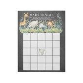 Chalkboard Oerwoud Animals Baby shower Bingo Game Notitieblok (Linkerzijde)
