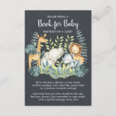 Chalkboard Oerwoud Baby shower Boek voor Baby Kaar Informatiekaartje (Voorkant)