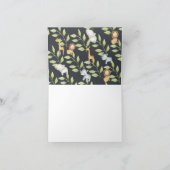 Chalkboard Oerwoud Baby shower dank u nota Bedankkaart (Binnen)