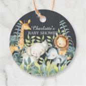 Chalkboard Oerwoud Baby shower Favor Cadeau Label (Achterkant)