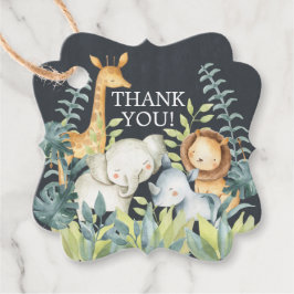 Chalkboard Oerwoud Baby shower Favor Cadeau Label