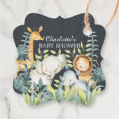 Chalkboard Oerwoud Baby shower Favor Cadeau Label (Achterkant)