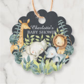 Chalkboard Oerwoud Baby shower Favor Cadeau Label (Achterkant)