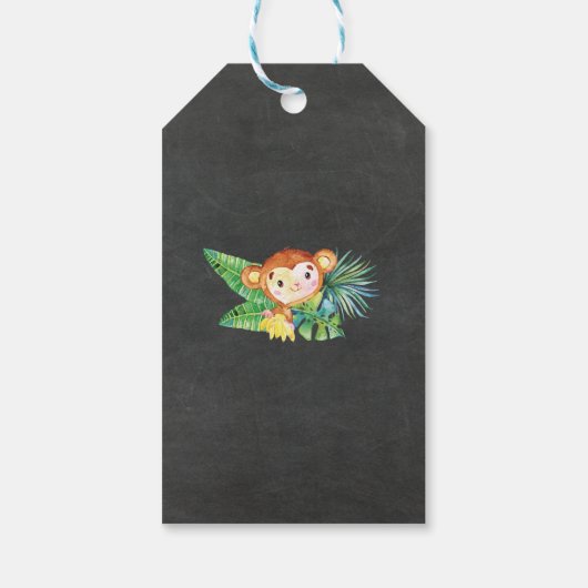 Chalkboard Oerwoud Baby shower Favor Cadeau Label Cadeaulabel (Achterkant)