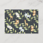 Chalkboard Oerwoud Dieren Baby Cadeaudisplay Showe Informatiekaartje (Achterkant)