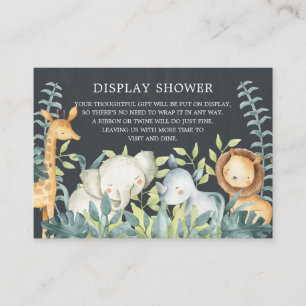 Chalkboard Oerwoud Dieren Baby Cadeaudisplay Showe Informatiekaartje
