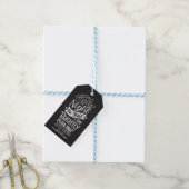 Chalkboard Oh Heilige Night Lettering kerstcarol Cadeaulabel (Met Touw)