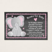 Chalkboard Olifant Baby Meisje Douche Breng een Bo Visitekaartje (Voorkant)