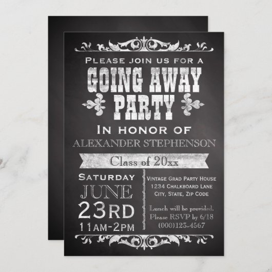  Chalkboard onderweg/GraduPartij Kaart (Voorkant / Achterkant)