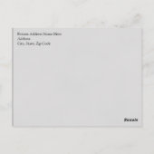 Chalkboard Ons strand bruiloft Briefkaart (Achterkant)