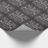 Chalkboard Ons strand bruiloft Cadeaupapier (Hoek)