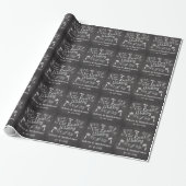 Chalkboard Ons strand bruiloft Cadeaupapier (Uitgerold)