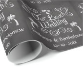 Chalkboard Ons strand bruiloft Cadeaupapier (Rol Hoek)