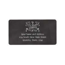 Chalkboard Ons strand bruiloft